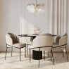 Buy Dining Chair - Upholstered in Fabric - Ruma Beige 60699 - prices